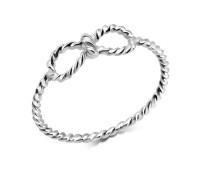 Cute Bow Silver Ring NSR-468
